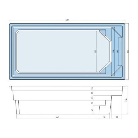 Bazén Slapy 6,2 x 3 x 1,5