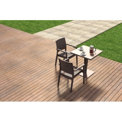 SIESTA EXCLUSIVE; Stůl RIVA hnědý