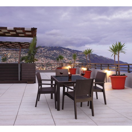 SIESTA EXCLUSIVE; Stůl BALI hnědý