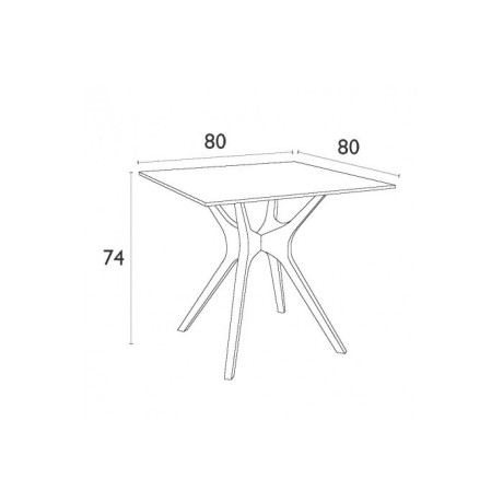 SIESTA EXCLUSIVE; Stůl IBIZA 80 hnědý