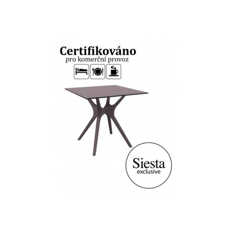 SIESTA EXCLUSIVE; Stůl IBIZA 80 hnědý