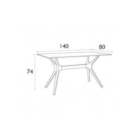 SIESTA EXCLUSIVE; Stůl IBIZA 140 hnědý