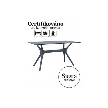 SIESTA EXCLUSIVE; Stůl IBIZA 140 hnědý