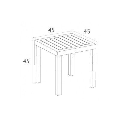 SIESTA EXCLUSIVE; Stolek OCEAN SIDE bílý