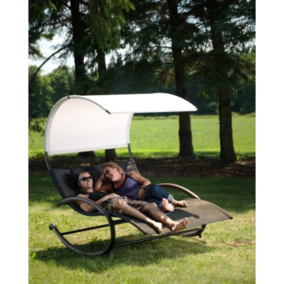 Vivere - Double Chaise Rocker # Sienna