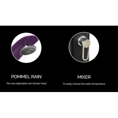 Solární sprcha s oplachem nohou COBRA černá