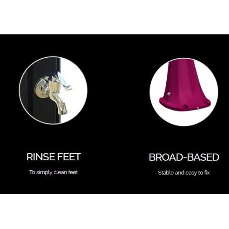 Solární sprcha s oplachem nohou COBRA černá