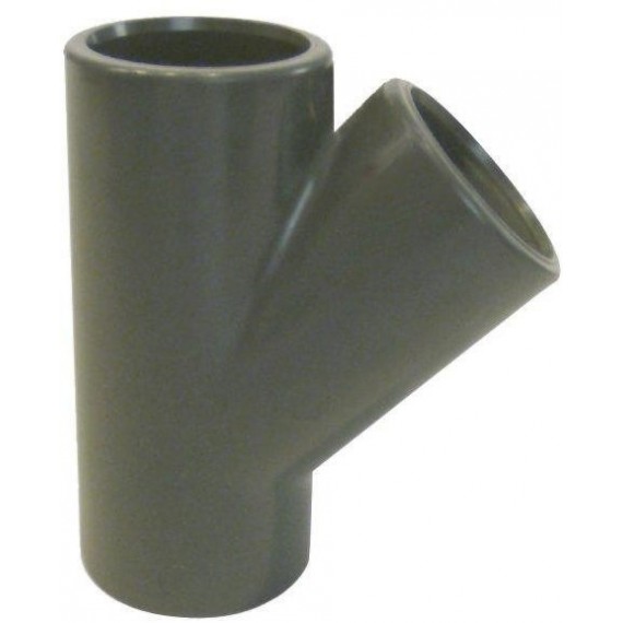 PVC tvarovka - T-kus 45° 63 mm