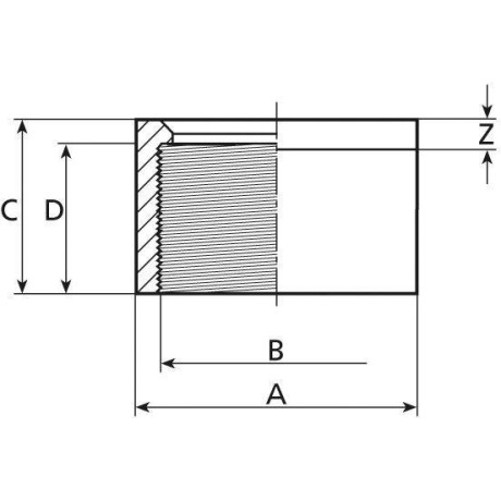 PVC tvarovka - Redukce krátká vkládací se závitem 20 x 3/8" int.