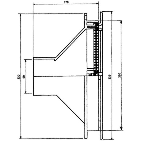 Sání Cofies - 40 m3/h, s přírubou pro fólii