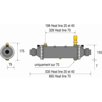 Tepelný výměník ZODIAC HEAT LINE; Titan 40 kW, zpětný ventil součástí