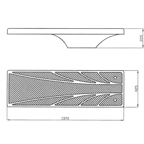 Skákací prkno - 1400x425x250mm - modré/modré