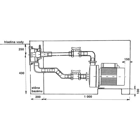 Protiproud VAG-JET pro předvyrobené baz. - 66 m3/h, 230 V, 2,2 kW