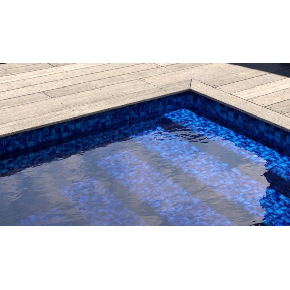 Fólie pro vyvařování bazénů - AVfol Decor - Mozaika Modrá Electric; 1,65m šíře, 1,5mm, metráž