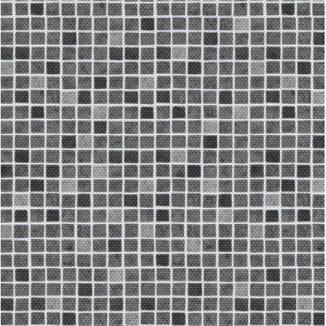 Fólie pro vyvařování bazénů - AVfol Decor Protiskluz - Mozaika Šedá; 1,65m šíře, 1,5mm, metráž