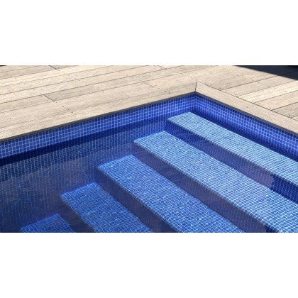 Fólie pro vyvařování bazénů - AVfol Relief - 3D Mozaika Light Blue, 1,65m šíře, 1,6mm, metráž
