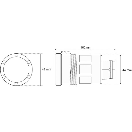MINI Tube -- nerez prvek VAMILA - 9LED RGB, 8,2W - pro předvyrobené bazény