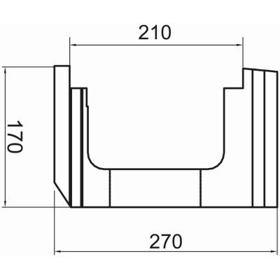 Tvárnice polystyrenová -- žlabová, průběžná, 1 009,5 x 270 x 170