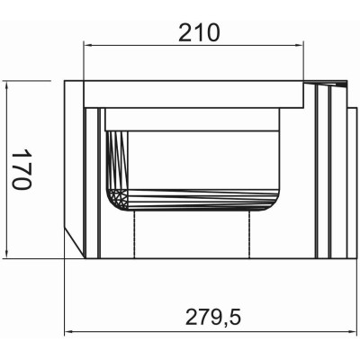 Tvárnice polystyrenová -- žlabová, rohová, 1 029,5 x 279,5 x 170