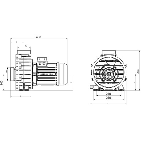 Bravus 550 - 84m3/h; 4 kW