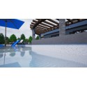 Fólie pro vyvařování bazénů AVfol Relief - 3D White Riviera, 1,65m šíře, 1,6mm, 20m role