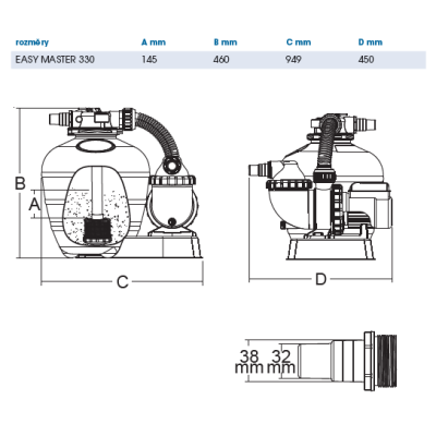 Písková filtrace HANSCRAFT EASY MASTER 330 ECO