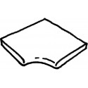 Dlažba Sahara - bílá  - rohová dlaždice plochá R150 Int. - 1ks