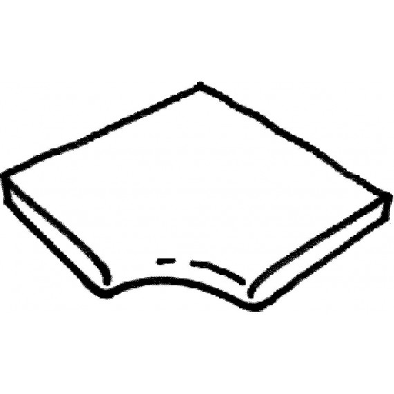 Dlažba Trianon - bílá - rohová dlaždice R150 Int. - 1ks