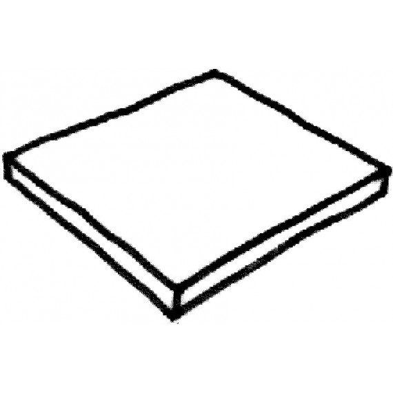 Dlažba Ardoise - bílá - čtvercový díl 500x500x35mm, 1m2