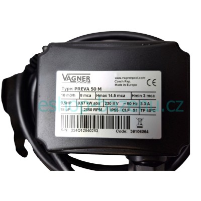Čerpadlo Preva 50 - 230V, 9 m3/h, 0,33 kW