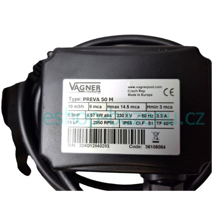 Čerpadlo Preva 50 - 230V, 9 m3/h, 0,33 kW