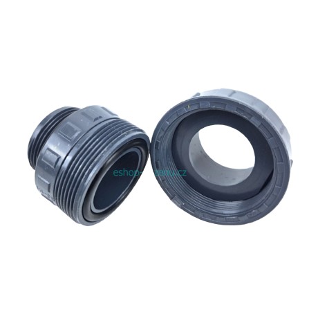 PVC tvarovka - Šroubení 50 x 1 1/2“ (vnější rozměr) , s o-kroužkem