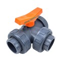 PVC Kulový třícestný ventil 25 mm T