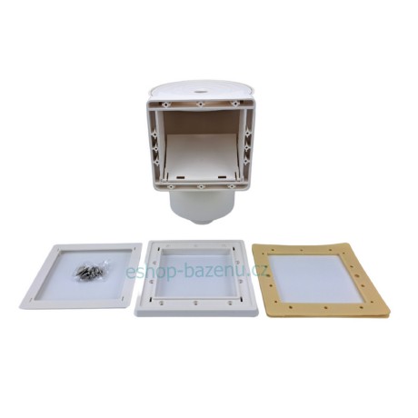 Skimmer VA 150 x 150 mm, s clonkou šroubů, pro fólie, připojení 1,5“