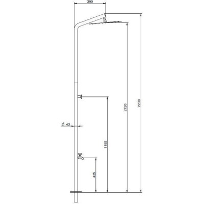 Solární sprcha BRISA s oplachem nohou - AISI304