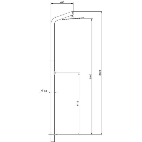 Solární sprcha ORANA - AISI304
