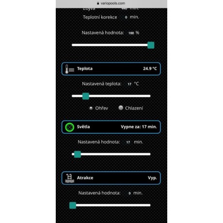 Inteligentní řízení bazénu VArio - WiFi modul verze 1.4