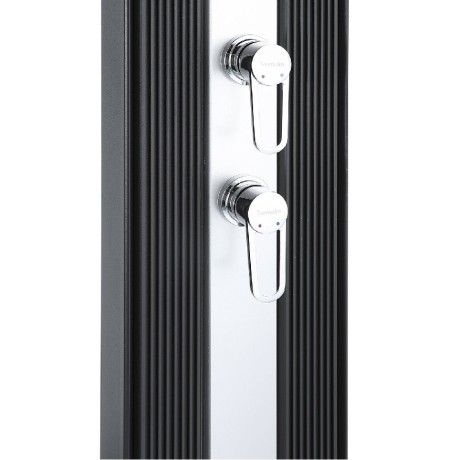 Solární sprcha s ruční sprchou DADA antracitová/inox