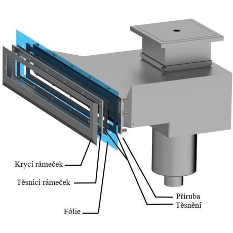 Nerezový skimmer pro fóliové bazény
