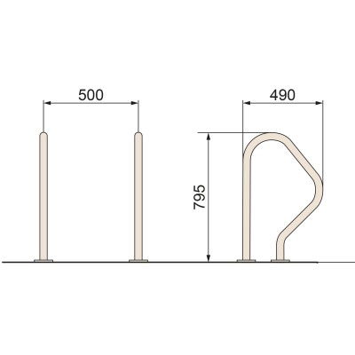 Žebříkové madlo pro výstup - AISI 316