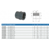 PVC tvarovka - Mufna 1 1/4“ (vnitřní rozměr) 