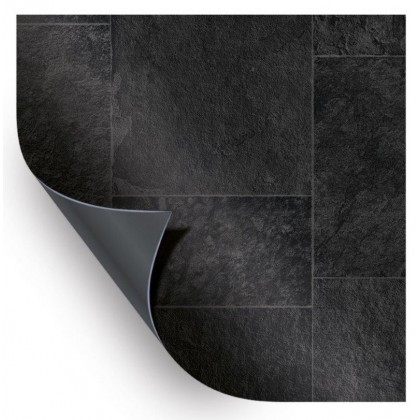 Fólie pro vyvařování bazénů - AVfol Relief - 3D Black Marmor Tiles 1,65m šíře, 1,6mm, metráž