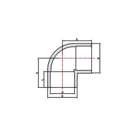 Koleno 90° lep/lep - průměr 63 mm