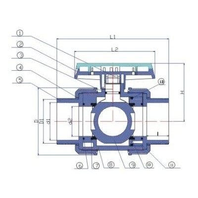 Ventil - průměr 75 mm - kulový dvojcestný Extra