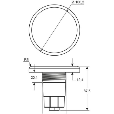 Žárovka LED 100mm - white 7W