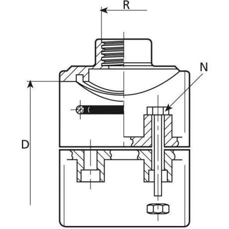 Tvarovka - Navrtávací díl 75 x 3/4" int.