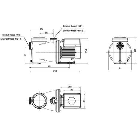 Filtrační čerpadlo sWP 15, 0,8 kW - RAPID X20