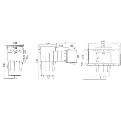 Skimmer Cofies Premium sání 400x200 mm, pro fólie, bez vak. kotouče