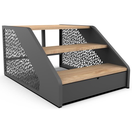 Schůdky Poolex Wood - hnědá