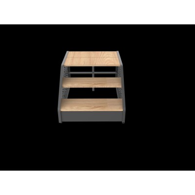 Schůdky Poolex Wood - hnědá